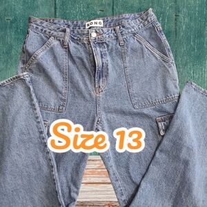 Classic Blue Straight Leg Jeans with Relaxed Fit